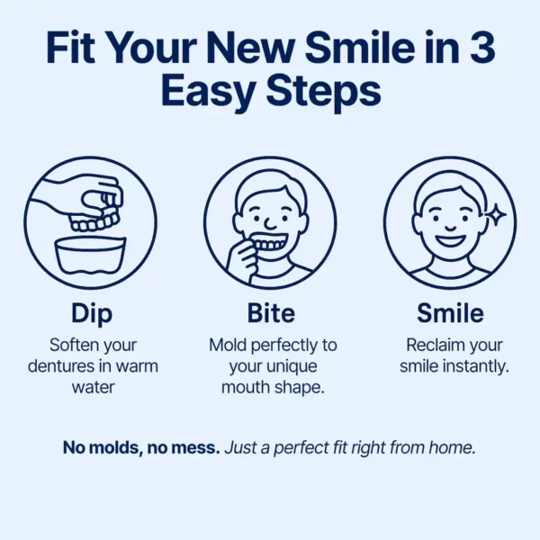 NESLEMY™ Custom-Fit Functional Dentures - Perfectly Fitted in Minutes at Home